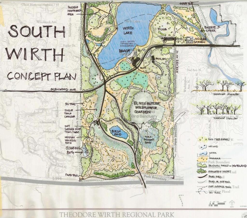 South Wirth Park- South Wirth Trail Loops Concept Vegetation Management ; trail corridors
