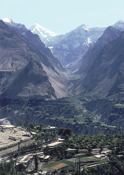 cover the steep slopes and peaks. The Khyber (KIE-ber) Pass forms a gap about 30 miles long in the mountains on the Afghanistan-Pakistan border.