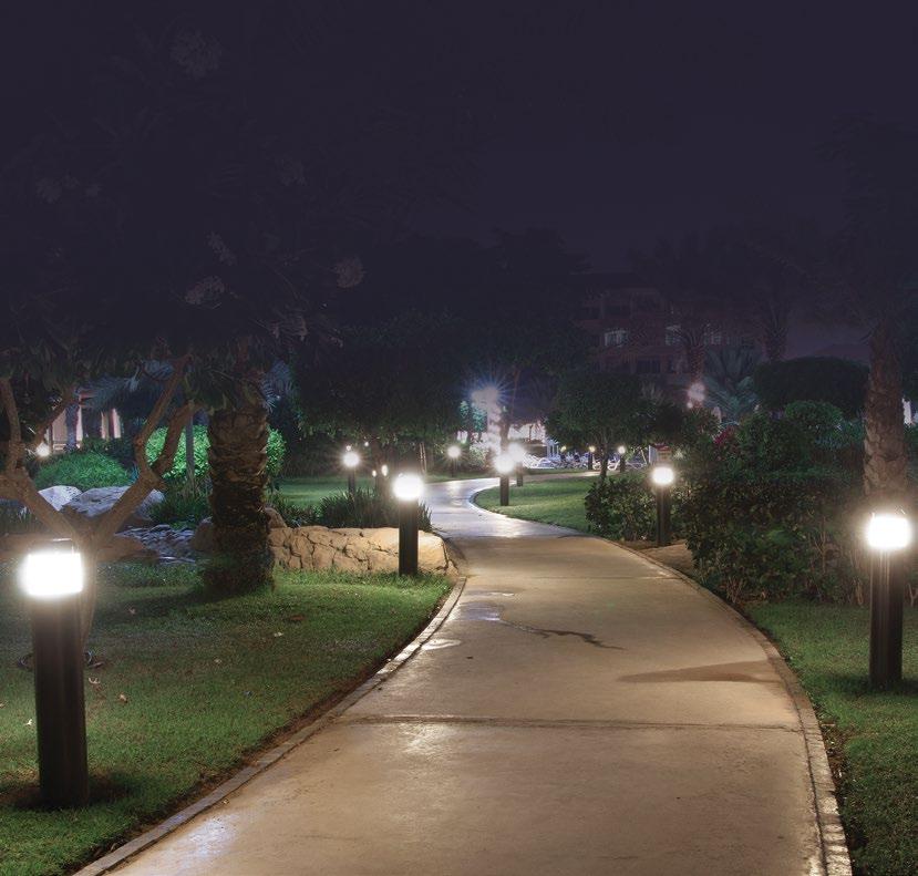Nite High output round top and flat top bollards EFFICIENT 17W TOTAL