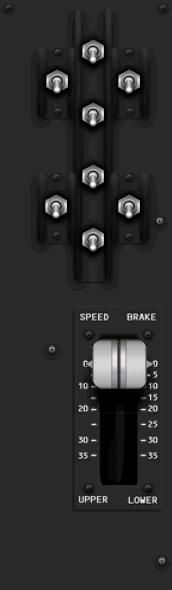 THROTTLE AND SPEED BRAKE PANEL icon [80, fig. 4-1; 25, fig. 4-2; 24, fig.