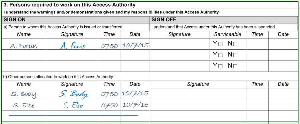 4.3. Issuing a LV/MECH Access Authority The LV/MECH Access Authority shall be issued in accordance with the general requirements of the PSSR section 4.