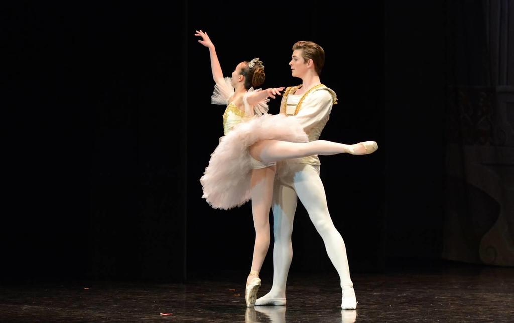 (Photo: ABA dancers Mira Larsen and Pierce Bryant as the "Sugar Plum Fairy" and "Cavalier" in ABA's Nutcracker.
