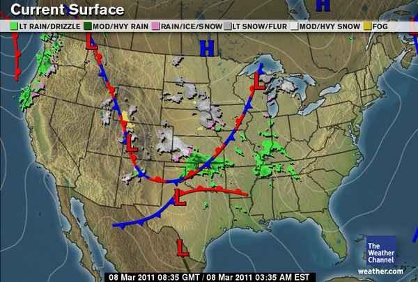 systems, warm and cold fronts