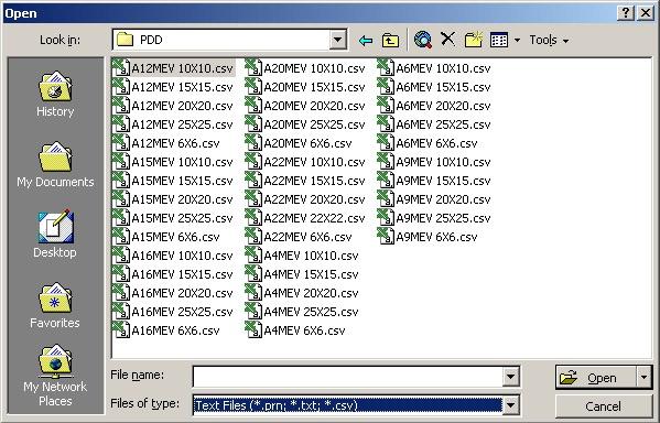 Preparation of PDD Data Continued Selecting and Importing PDD Data Find the 10 x 10 cm data for the 6 MeV beam, and copy and paste it into the spreadsheet. See Figure 6.