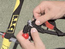 Make sure that you have a firm grasp on the ball! Quick Release Sheeting Loop FIG. 6.