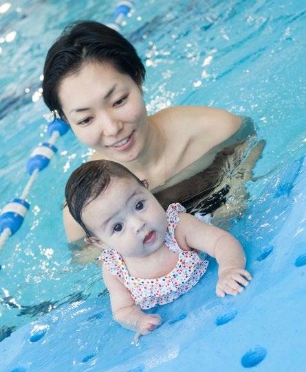 The coach will teach you everything to help your baby swim including how to submerge baby in a safe and relaxed way.