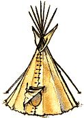 The Pawnee used buffalo-skin tepees for shelter while they were on buffalo hunts.
