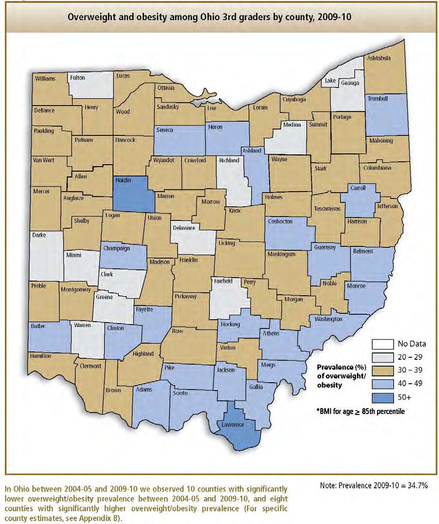 APPENDIX A: OHIO DEPARTMENT OF HEALTH 3 RD GRADE BMI REPORT The Cleveland Heights-University Heights City Schools and Hebrew Academy of Cleveland are located in Cuyahoga County.