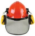 FK12 ECONOMICAL FORESTRY KIT 1 QZ045 hard hat, red 1 SAM365 forestry screen 1 SA690 Mustang muff, NRR 20 db Order No.