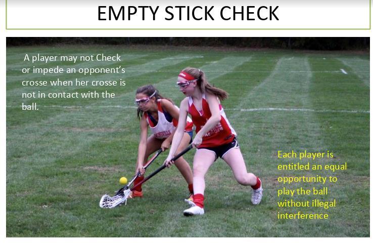 Minor Fouls Empty Stick Check: incidental