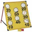 mesh pockets of the Lead Up Toss N Learn Grid. PVC frame measures 3ft x 3ft.