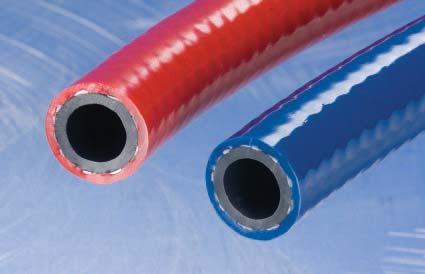 REINFORCED AIR & WATER HOSE A general purpose PVC air and water hose for in plant and outdoor applications in temperate climate conditions. Tube Black PVC compound.