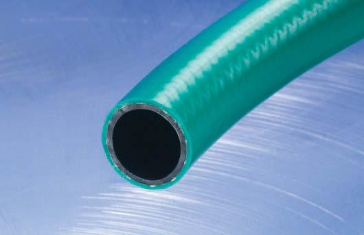 REINFORCED AIR & WATER HOSE An all-purpose PVC hose for light duty industrial watering applications. Tube Smooth black PVC compound. Reinforcement High tensile strength yarn.