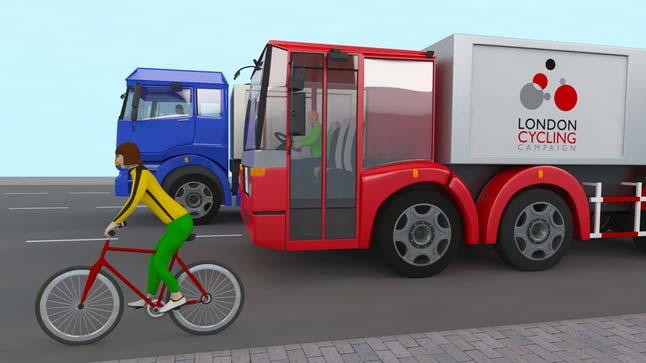 The London Cycling Campaign 46 has published pictures (right) and a video of its Safer Urban Lorry design, and is calling on the construction industry to adopt similar vehicle designs to reduce