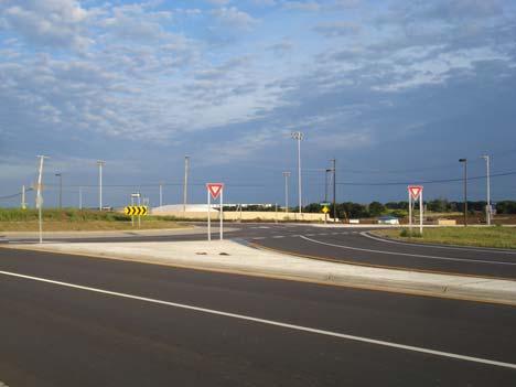 intersection and of the twolane roundabout