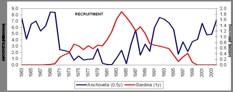 Zooplankton analysis relationship to anchovy and sardine abundance biomass (mt) 0 5000 15000 anchovy sardine