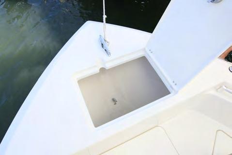 14 ANCHOR LOCKER/PHENOLIC Anchor Locker/Rode Storage The anchor locker is located at the bow of the boat and is accessible through the anchor locker door or hatch (photo below).