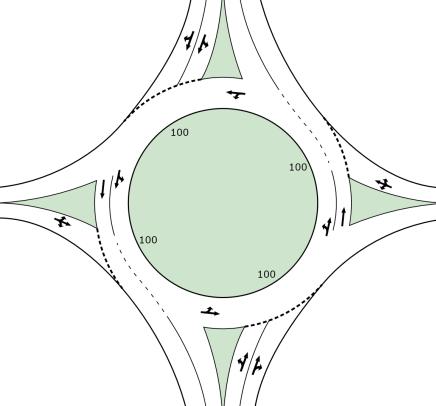 Attachment 1: Discussion and Diagrams of Long-Term Intersection Recommendations Analysis and CIP update in order to maintain consistency with the proposed roundabout corridor to the south.