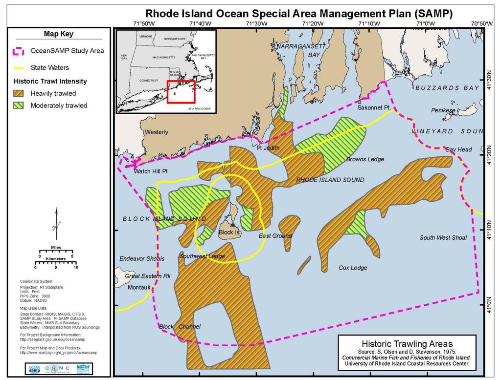 Figure 5.16. Historic trawling areas.