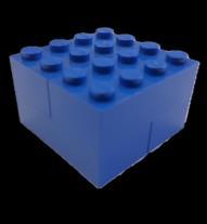 The visitor and animal can be built using any LEGO bricks and must fit completely within the squares (4mm x 4mm) as shown on the