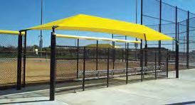 structure for big areas. SEE PAGE 26 for Dugouts SEE PAGE 34 for Bleachers Double-Catilever bleacher cover.