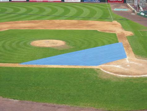 CUSTOM TURF PROTECTORS Pricipal Park, Des Moies, IA Turf Protectors Protect your field like the pros. Battig practice ca take a toll o your ifield grass aroud home plate.