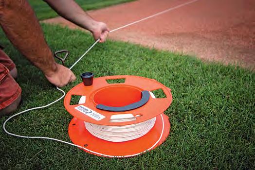 Layout & Measuremet Tools LAYOUT & MEASURING FIELD MARKING TOOLS PRO CORD STRING WINDER BASIC UNIT: 500' cord oly (o marks). 230-460-249 (12 lbs) $95 Baseball H.S./Adult: 380' total; 130' cable, 250' cord; marks at 45', 60' 6", 90', 127' 3-3/8".