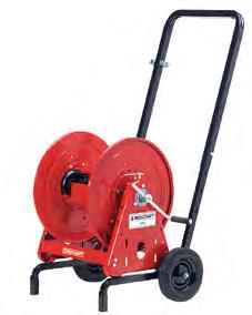 Holds 50' of 1" hose 225-645-059 (159 lbs) $1,850 Holds 75' of ¾" hose 225-645-269 (159 lbs) $1,745 Reelcraft Portable Hose Reel ad Cart This rugged hose cart holds 100' of hose.