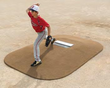idoor or outdoor use Pitch Pro 486 6-ich Portable Game Moud Fiberglass moud with slim width to allow pitchers to take a full stride ad lad o the moud, up to early 6 ft (68"). For players 8-14.