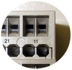 Doing so may break the side of socket and result in a sort-circuit. Do not insert two or more wires in the hole.