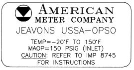 USSAs fit all American Meter Company 1800/2000 Regulators currently equipped with AMCo Overpressure Shutoffs as a "drop-in" replacement.