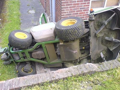 OPERATION OF RIDE ON MOWERS Do not mow near drop offs, ditches, embankments, or bodies of water.