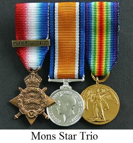 additionally awarded a bar clasp inscribed 5 Aug 22 Nov 1914. It was necessary to apply for the issue of the clasp so we assume someone, perhaps his family, did this on his behalf.