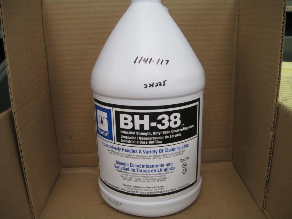 Chemical Name: BH-38 Manufacturer: Spartan Container size: 1