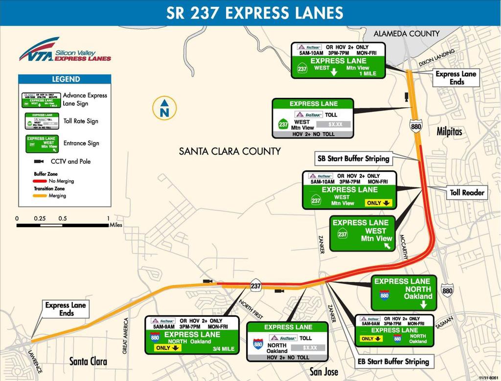 Chapter 4 Existing and Future Conditions Figure 4-10: I 880/SR 237 Express Lanes Source: https://bayareafastrak.org/en/mobile/wheretouse.