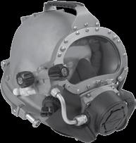Like all KMDSI regulators on our helmets and Band Masks, we use only regulators that are specifically designed for surface-supplied diving, that will perform over the wide range of pressures