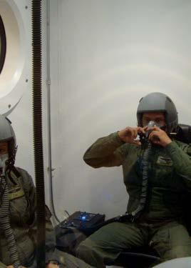 Aircrew can be trained traditionally by evacuating the chamber to a simulated altitude or