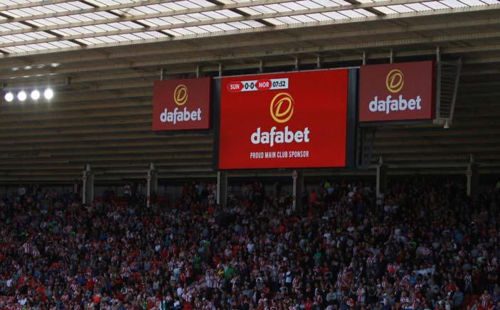 Whether it s advertising on LED perimeter advertising, pitchside TV boards or crowd-facing boards, or the stadium screens, we can help you create a lasting impression of your company or brand to