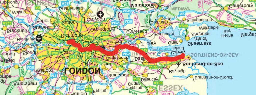 FIGHT FOR EVERY HEARTBEAT London to Southend-on-Sea Trek map Route stats: 100 km (62 miles) with metres of climbing Start: Fulham Palace 9:00am Half Way / Start for 50km: CEME Centre 9.