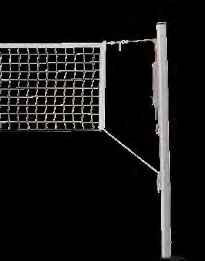 Introducing the new Spring Regulated exchange volleyball system Net height indications No longer need to mark or measure the net height yourself thanks to the included net height indications for