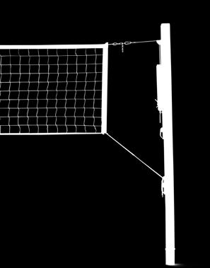 ) SRX volleyball set 1654050 System comprised of: 1 x non-telescopic post with net fixing 1654130 1 x non-telescopic post with SRX tension system 1654120 1 x volleyball net with side dowels 1654005 1
