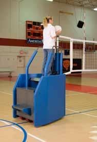 Portable Pro II volleyball system Portable Pro II volleyball system 1654075 Completely freestanding volleyball net system, for arenas where