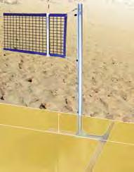T-bases with wooden extensions. Protection pad for volleyball post 1654035 Height 200 cm, thickness is 3 cm.