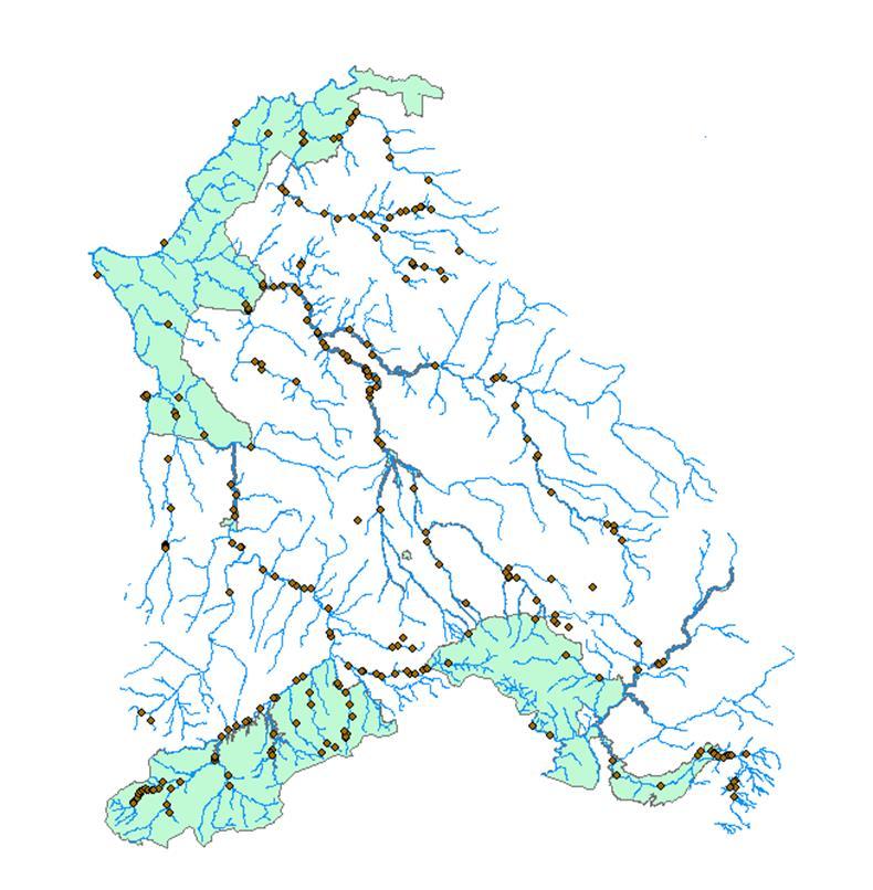 Assessment of the river connectivity To assess river connectivity the following index have been used: