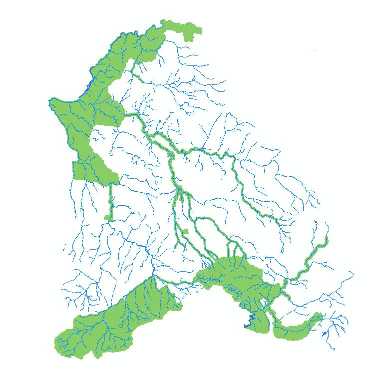 the rivers of this area.