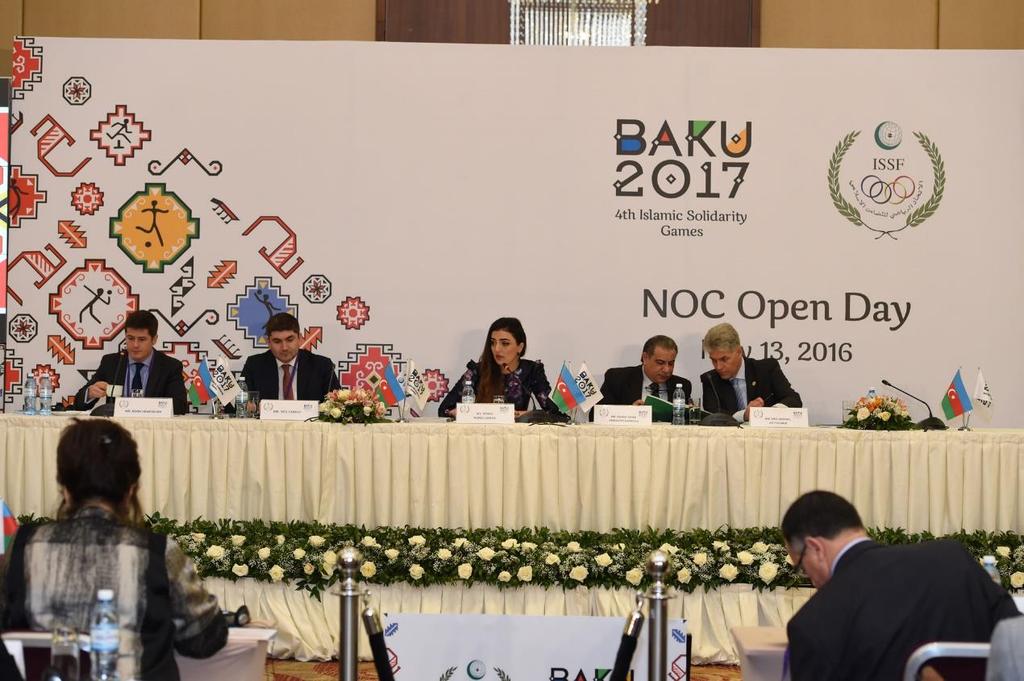 Open Day for Islamic National Olympic Committees (NOCs) On May 13 th, 2016, the Azerbaijan Islamic Solidarity Games Operations Committee (AISGOC) organized an open day for the delegates of (40)