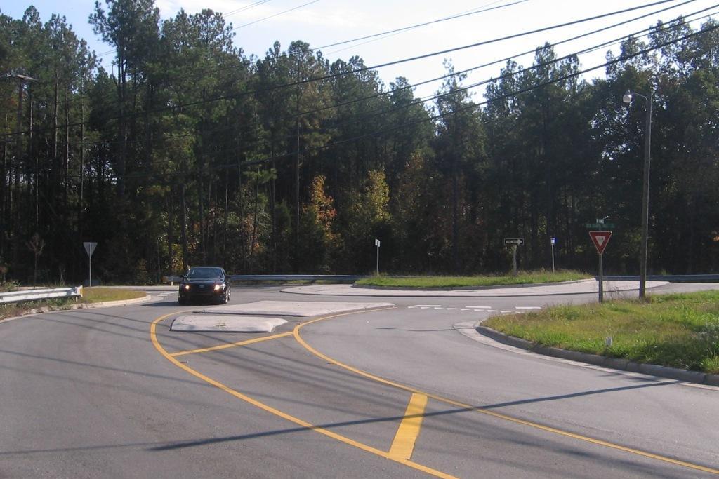 A roundabout at Mt. Moriah Road has already been built by a private developer to mitigate traffic impacts of a new development near the Old Durham/Chapel Hill Road corridor.