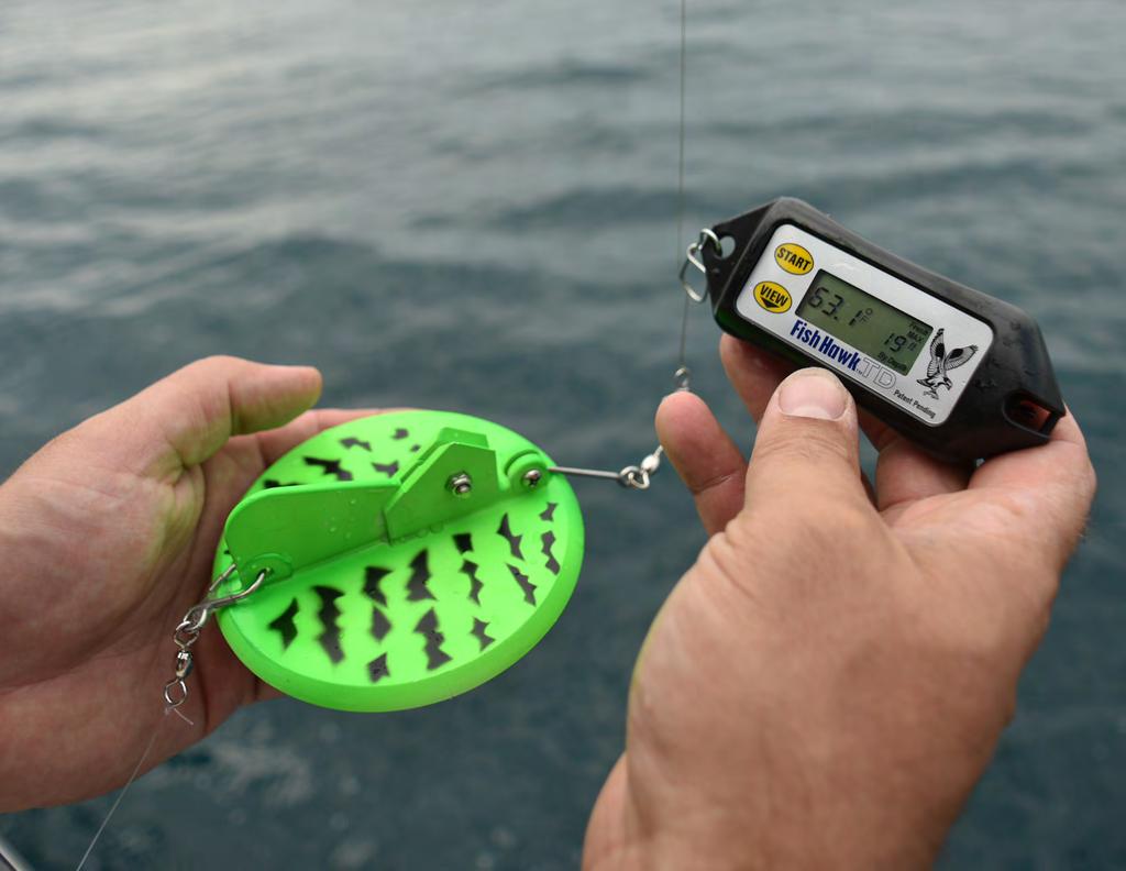 Fish Hawk TD. The compact Fish Hawk TD gives you a temperature profile of the entire water column!