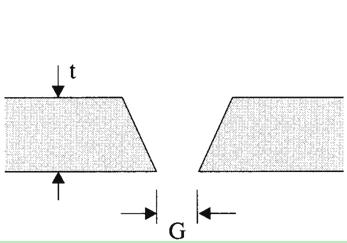 Typical Butt Weld Plate Edge Preparation Remedial (Manual Welding and Semi-Automatic Welding) TABLE 1.9.