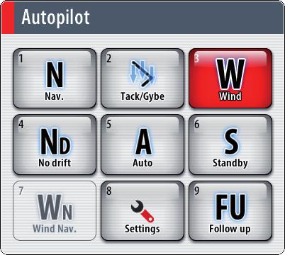 Sailing with the autopilot Several sailing parameter should be defined before entering Wind or WindNav mode. These parameters are described in the separate Autopilot installation section.
